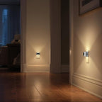 DORESshop LED Night Light[2 Pack], Silver Night Lights Plug into Wall, 3 Mode Plug in Night Light with Motion Sensor, Dusk to Dawn Sensor, Nightlights for Adults, Bedroom, Bathroom, Hallway