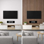 2-Pack Acoustic Wood Slat Panels - Soundproof Wall Paneling for Interior Decor