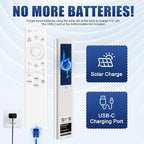 for Samsung tv Remote Solar Voice Replacement for Samsung Frame TV Remote BN59-01391A Compatible with Samsung Remote Control for Samsung Smart TVs Crystal QLED HD 4K 8K, White