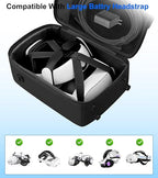 YRXVW Large Carrying Case for Meta Quest 3S/3/2, Compatible with BOBOVR & Kiwi Battery Head Straps, Waterproof & Drop-Resistant VR Travel Case for Accessories & Home Storage and Travel