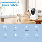 VSTARCAM Room Camera, 2K QHD Camera for Room with 5X Zomm, 360° Pan-Tilt, Color Night Vision, Motion Detection, Real-time Alerts, 2-Way Audio, Works with Alexa, Cloud & SD Card Storage(up to 256GB)