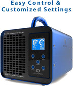 Airthereal MA10K-PRODIGI Digital Ozone Machine, High Capacity Ozone Generator Odor Removal - O3 Deodorizer Air Ionizers for Large Rooms, Cars and Smoke - Adjustable Output and Timer, Blue