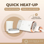Travel Essentials : Steamer for Clothes - Home or Travel Steamer & Iron, White with Rose Gold Accents, 1000W Steam, Fast Heat Up, Removes Wrinkles in Seconds, a must-add to Travel Accessories