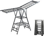 Heavy Duty Clothes Drying Rack Foldable –71" Extra Large Clothes Airer Drying Rack, Extra-ThickMetal Laundry Dryer Stand with Wheels, Free-Standing Design Indoor & Outdoor Use, 71inchx17.7inch