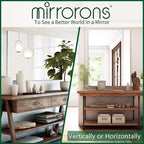 Mirrorons Frameless Mirror, Wall Mirror 24" x 32", Modern Rectangle Bathroom Mirrors for Wall with Polished Edge, Horizontally or Vertically. Upgraded Shatterproof, Entryways, Bathroom, Gym.