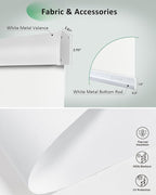 Yoolax Motorized Blinds App Control, Blackout Roller Shades for Windows, Cordless Automatic Shades Roller Window Blinds for Bedroom Living Room Office (Blackout Alpine White, 27" W x 72" H)