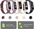 Fitness Tracker with 24/7 Heart Rate Blood Oxygen Sleep Monitor, 1.1" AMOLED Touch Screen Activity Tracker Smart Watches, IP68 Waterproof Step Counter Pedometer for Women Men