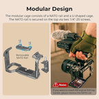 SmallRig FX3 / FX30 HawkLock Quick Release Camera Cage Kit for Sony with Cable Clamp, Bulit-in QR Cold Shoe NATO Rail/QR Plate for Arca, Modular Design Compatible with Original XLR Handle