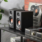 Edifier MR3 Powered Studio Monitor Speakers, Hi-Res Audio Certified Bluetooth V5.4 Active Bookshelf Loudspeakers, 2.0 Computer Speaker with Headphone Output RCA AUX Balanced TRS Input - Black (Pair)