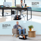 DUREXO Under Desk Elliptical, Leg Exerciser While Sitting for Seniors, Quiet Portable Electric Seated Pedal Exerciser with Remote Control and 12 Adjustable Speeds for Home Office