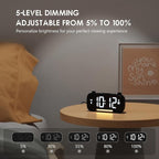 ROCAM Alarm Clock Radio with FM Radio, Sleep Timer, Auto Scan 20 Presets & Easy-Tune Knob, Wake to Radio/Beep, Bluetooth 5.0 Speaker Modern Design for Bedroom & Office