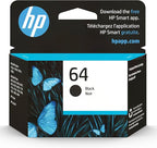 HP 64 Black Ink Cartridge | Works with Envy Inspire 7250e, 7950e, Envy Photo 6200, 7100, 7200, 7800, 7900, Tango Series | Eligible for Instant Ink | N9J90AN