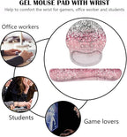 Keyboard Wrist Rest and Mouse Pad Wrist Support Set with Coasters, Non-Slip PU Base Ergonomic Gaming Mousepad for Home Office Working Studying Easy Typing & Pain Relief, Bible Verses Proverbs 31:25