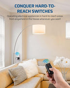 DEWENWILS Indoor Remote Control Outlet, Wireless Remote Light Switch, No Interference Remote Outlet Switch, No Wiring, 15A/1875W, 100ft RF Range, Compact Design, Programmable