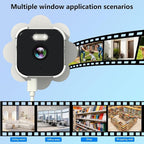 2.5K Window Camera, 5GHz & 2.4GHz Window Security Cameras with Color Night Vision, WiFi Camera with Motion Detection, Continuous Recording, Spotlight Siren, Real-Time Alerts, 2-Way Audio (White)