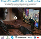 AIDELF Webcam Computer Camera 1080P with Dual Microphone Adjustable Right Light Web cam for PC Advanced Auto-Focus with Tripod Zoom Streaming Camera Gaming Webcam for YouTube Xbox Facebook Streamer