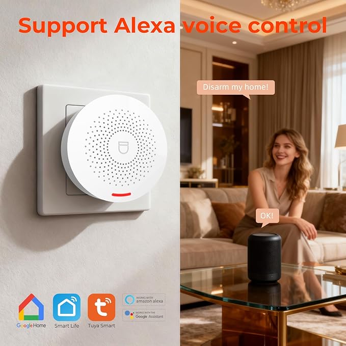 Hapippofa Caregiver Call Button WiFi Elderly Alert Call Button Life Alert Systems for Seniors No Monthly Fee for Elderly/Disabled/Home/Hospital