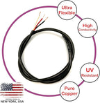 NATIONAL Wire & Cable – 22 AWG 3-Conductor Premium Copper Wire, 1000 ft, Stranded | Made in USA, Flexible Jacket | Electronics, Alarms, Signal Wiring, DIY, Indoor and Outdoor Use