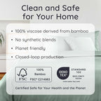 Bambaw 100% Viscose Derived from Bamboo Fitted Sheet Twin Size, 15’’ Deep Pocket Twin Fitted Sheet Only with Corner Straps, Cooling & Soft (Sea Glass)