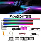 Dreamcolor Acrylic Interior Car Light 10 in 1 Automotive Ambient Light Kits with APP Control 16 Million Color 175 inches Fiber Optic Car LED Strip Light, RGB Music Sync Sound Activated Neon Car Light