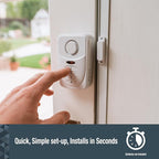 Sabre Elite Wireless Door Alarm with Exit/Entry Delay Mode, Home Mode & Keypad, Deters Intruders w/ 120dB Alarm Heard Up to 1,500 ft, Versatile Settings, Works on Both Left & Right Side Opening Doors