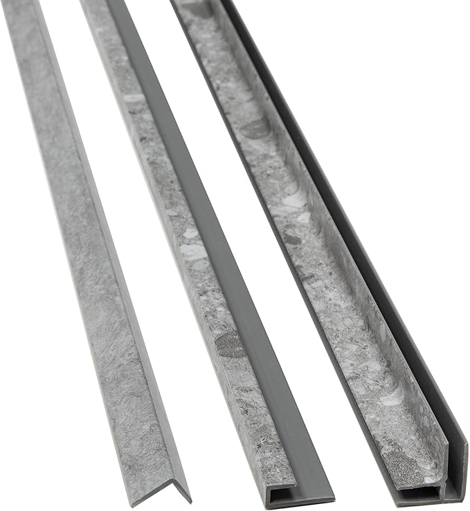 Palisade 78in x 60in x 30in Waterproof Vinyl Shower Surround Kit with Accessories in Urban Slope