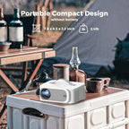 [AI Movin 2.0 OS/2000 ANSI/Official-Apps] Outdoor-Projector-4k with WiFi and Bluetooth, 35W DoIby Audio, AI Auto Focus with HDR10+, Lisowod 4k Support Portable Smart Proyector Compatible with Netflix