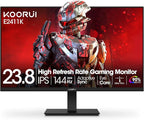 KOORUI 24 Inch Gaming Monitor 144Hz Full HD 1920 x 1080p IPS Ultra-Slim Display with HDMI VGA, Adaptive Sync, 99% SRGB, VESA 100x100mm, Eye Care, Tilt, Black, E2411K