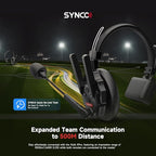 SYNCO XTALK XPro2 Wireless Intercom Headset System, 2.4 GHz 1640FT/500M Full Duplex for 2 Persons Communication with Noise Cancellation for Live Show Stage Performance Movie Shoot