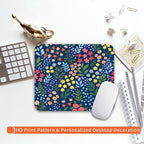 Armanza Square Mouse Pad Flowers,Personalized Premium-Textured Custom Mouse Mat Design,Washable Mousepad Lycra Cloth,Non-Slip Rubber Base Computer Mouse Pads for Wireless Mouse