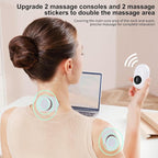 TENS Unit - Wireless Muscle Stimulator for Pain Relief, Dual Channel 16 Intensity Tens EMS Machine, LED-Display Rechargeable Cordless Portable Massager for Feet, Leg, Shoulder, Lower Back, Neck