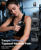 HYAKO R1 Deep Tissue Vibrating Muscle Massager - Therapy Back Massager for All Body Relief - Muscle Pain Relief and Fascial Binding - Trigger Point Therapy Massage Gun - Gifts for him