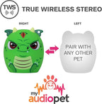 My Audio Pet Mini Bluetooth Animal Wireless Speaker for Kids of All Ages - True Wireless Stereo – Pair with Another TWS Pet for Powerful Rich Room-Filling Sound (Scales-Dragon)