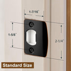 MOSECYOU Standard Door Lock Strike Plate with Spacer Shim, Oil Rubbed Bronze, Door Latch Restorer, Universal Security Striker, Repair Kits to Fix Door Won’t Latch Close