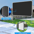 JWSIT Projector Screen and Stand, 80 inch Outdoor Movie Screen-Upgraded 3 Layers PVC 16:9 Outdoor Projector Screen,Portable Video Projection Screen with Carrying Bag for Home Theater Backyard