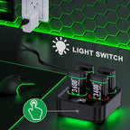 DINOSTRIKE 6x3600mWh Rechargeable Battery for X-1/Series X|S Controllers, X-Series X Controller Battery Charger Station for X-1/One S/One X/Elite(6 Packs)