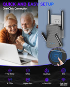 2026 WiFi 6 Extender Signal Booster, Longest Range up to 19980 sq.ft for Home, AX3000 Dual Band WiFi Repeater, Wireless Internet Extender with Gigabit Ethernet Port, 10X Faster Access Point, Onemesh