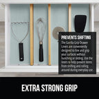 GORILLA GRIP powerGRIP Drawer Shelf and Cabinet Liner, Thick Strong Hold, Non-Adhesive Liners Protect Kitchen Cabinets and Cupboard, Bathroom Drawers, Easy Install, Breathable Mat, 17.5" x30' Spa Blue