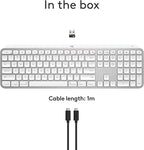Logitech MX Keys S for Mac, Wireless Keyboard, Fluid, Precise Laptop-Like Typing, Programmable Keys, Backlit, Bluetooth USB C Rechargeable for MacBook Pro, MacBook Air, iMac, iPad - Pale Grey