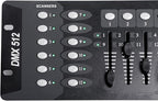 DMX Controller for dj Lights Dmx512 Light Controllers 192 Channel DMX Board with Cables 2m/6.6 ft Dmx-512 Lighting Console for Control Stage Light
