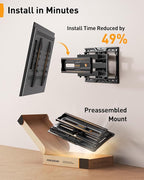 Perlegear Full Motion TV Mount for 26-74 inch TVs, Height Adjustable Pre-Assembled TV Wall Mount with Dual Articulating Arms, Tool-Free Tilt, Swivel, Fits 16” Studs, 99 lbs, Max VESA 400x400mm, PGMF21