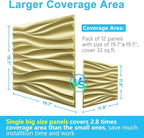 STICKGOO 3D Wall Panels for Interior Wall Decor, Champaign Gold Wave Design Accent Wall Panels, 19.7" x 19.7" Decorative PVC Wall Panels for Living Room, Lobby, Office