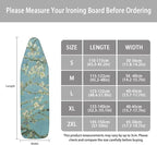ZCFYGDX William Morris Prints Ironing Board Cover 3 Nylon Buckle Fastening Easy to Install Iron Decor Covers Standard with Elastic Edge Scorch Resistant Protective Covers for Iron Board 18x58 Inch