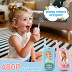 Video Walkie Talkies for Kids – Kids Walkie Talkies 2 Pack with Cute Silicone Cover, Voice Changer, 1000FT Range, Fun Indoor Outdoor Toys – Birthday for Boys and Girls Ages 3-10