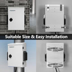 Outdoor Electrical Box, Cold-Rolled Steel Plate, Aluminum Alloy Back Beam, One-Piece Ventilation Design, IP65 Waterproof, Wall/Pole Mounted (17.6" x 13.8" x 7.9")