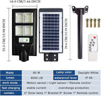Lysed 10000LM Solar Lights Outdoor,6000K Dusk to Dawn Security Led Flood Light,Remote Control Solar Street Lights for Yard, Garden,Parking Lot