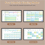 Smart Digital Calendar Chore Chart-for-Family-Planner - 32" Touchscreen Electronic Calendar with Photo Display and Interactive Star System, To do Notepad and Sync Online Calendar via APP, Wall Mounted