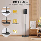 Mounting Dream Speaker Stands Pair, Max 39" Height Adjustable, Heavy Duty Base, 11 lbs Capacity Each, Set of 2 Universal Floor Stands