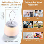 Upgraded Travel White Noise Sound Machine for Baby Adult, Portable Sleep Machine with Night Light and 21 Soothing Sounds, Timer and Memory Function, for Home Office Yoga Meditation Relaxing