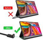 AGVEE 1 Pack (Short Side Inward) 180 Degree Angled Mini HDMI Male to HDMI Female Adapter, U-Shaped 4K@60HZ Converter Coupler Connector Extender for Portable Display Monitor Accessories, Black